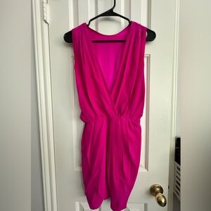 Pink silk dress